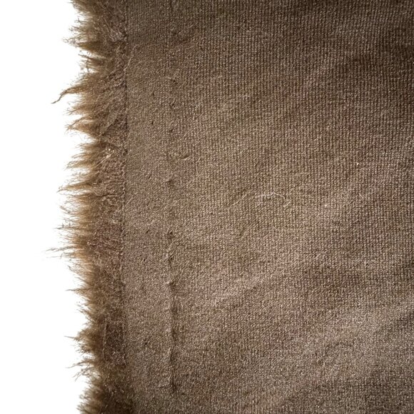 Vintage Brown Faux Fur Fleece Backing Fabric, Valance, Throw/Blanket 189"x21" - Picture 5 of 7